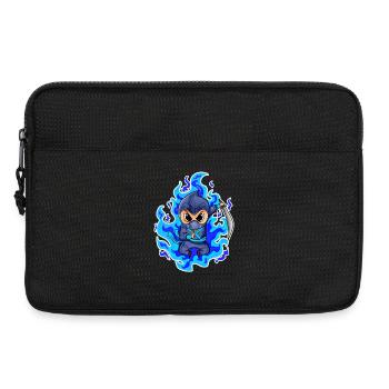 Motif Ninja Bleu Feu - Sacoche pour ordinateur portable 13 pouces - noir - Devant