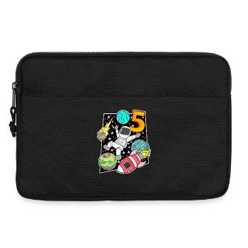 5. Geburtstag Junge -Astronaut Rakete - Laptoptasche 13" - Schwarz - Vorne