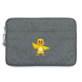 Gymnastique d’entraînement avec cerceau de fitness canard - Sacoche pour ordinateur portable 13 pouces - gris chiné - Devant