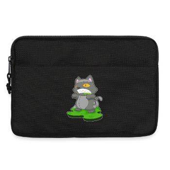 Chat Halloween Zombie - Sacoche pour ordinateur portable 13 pouces - noir - Devant