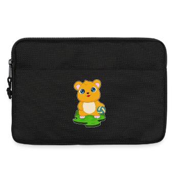 Hamster Joueur de volley-ball Volley-ball - Sacoche pour ordinateur portable 13 pouces - noir - Devant