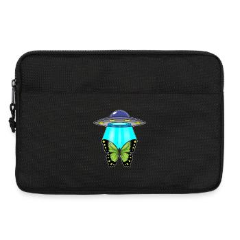 Butterfly, Spaceship, Space - Laptop bag 13" - black - Front