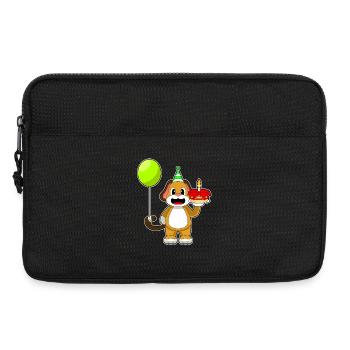 Gâteau d’anniversaire de chien - Sacoche pour ordinateur portable 13 pouces - noir - Devant