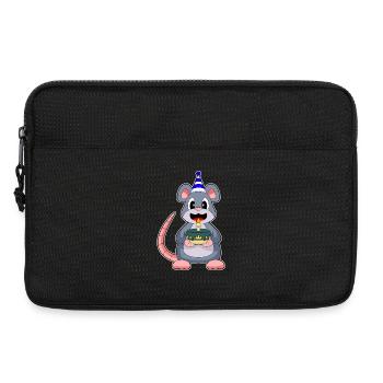 Gâteau d’anniversaire souris - Sacoche pour ordinateur portable 13 pouces - noir - Devant