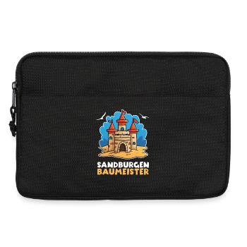 Sandburg Sand Strand Meer – Sandburgen Baumeister - Laptoptasche 13" - Schwarz - Vorne