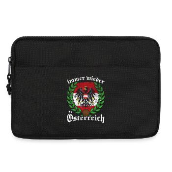 Österreich Fussball - Laptoptasche 13" - Schwarz - Vorne