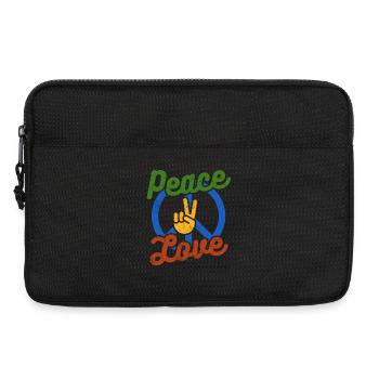 Paix Amour - Sacoche pour ordinateur portable 13 pouces - noir - Devant
