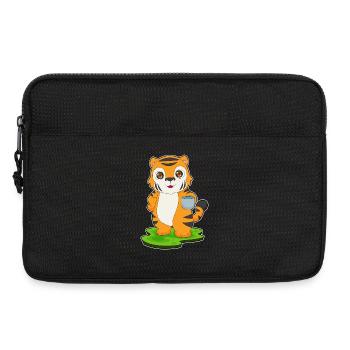 Tiger Tasse - Laptoptasche 13" - Schwarz - Vorne