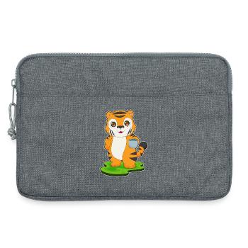 Tiger Tasse - Laptoptasche 13" - Grau meliert - Vorne