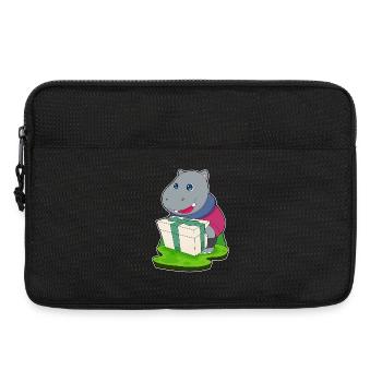 Forfait de Noël hippopotame - Sacoche pour ordinateur portable 13 pouces - noir - Devant