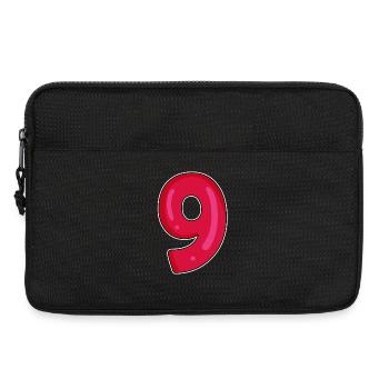 Number 9 - Nine - 9 Motif - Laptop bag 13" - black - Front