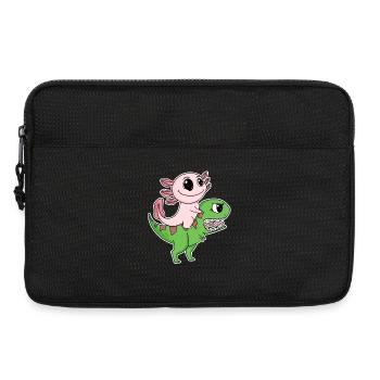 Dino Motif Dinosaur Axolotl Motif Kids - Laptop bag 13" - black - Front