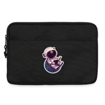 Astronaute lit devant la Terre – Space Design - Sacoche pour ordinateur portable 13 pouces - noir - Devant