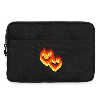 Hearts Love Flames Valentine's Day Relationship - Laptop bag 13" - black - Front