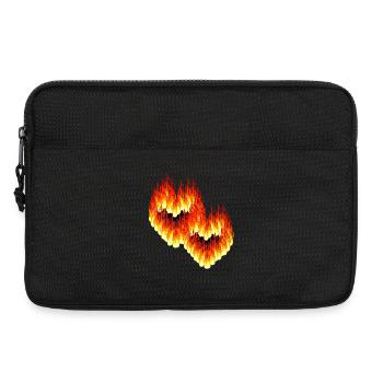 Herzen Herz Valentin Valentinstag Liebe - Laptoptasche 13" - Schwarz - Vorne