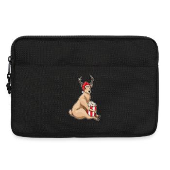 Popcorn de Noël de renne - Sacoche pour ordinateur portable 13 pouces - noir - Devant