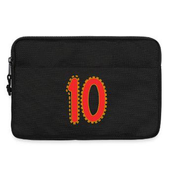 10. 10 JAHRE. 10-JÄHRIGES JUBILÄUM. 10-JÄHRIGES JUBILÄUM. - Laptoptasche 13" - Schwarz - Vorne
