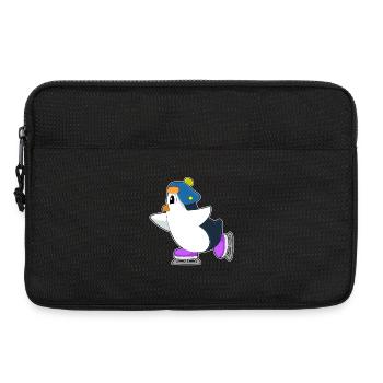 Pinguin Eislaufen Schlittschuhe - Laptoptasche 13" - Schwarz - Vorne