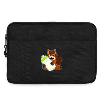Pferd Babyflasche Milch - Laptoptasche 13" - Schwarz - Vorne