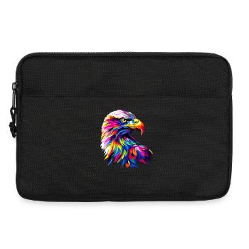 Aigle Pop Art Couleurs vives Aigle royal Pygargue à queue blanche - Sacoche pour ordinateur portable 13 pouces - noir - Devant