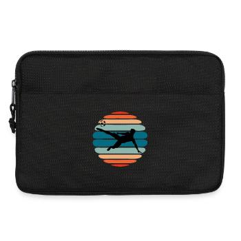 Soccer Goalkeeper Silhouette Retro - Laptop bag 13" - black - Front