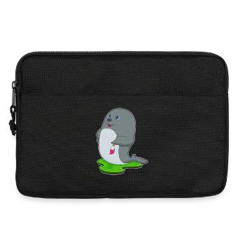 Seal Painter Brush Painting - Laptop bag 13" - black - Front