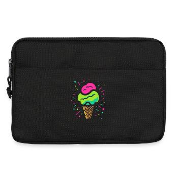 Ice cream cone comic look - Laptop bag 13" - black - Front