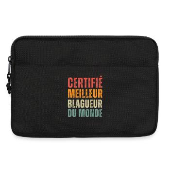 CERTIFIED BEST JOKER IN THE WORLD - Laptop bag 13" - black - Front