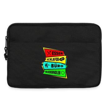 Eat Sleep Office Repeat - Laptop bag 13" - black - Front