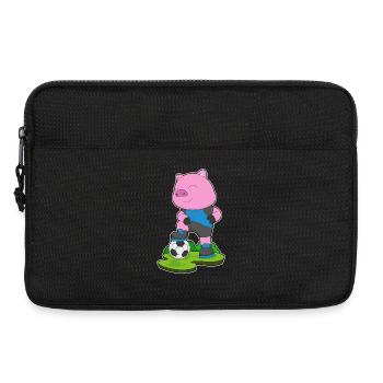 Cochon Joueur de football Football - Sacoche pour ordinateur portable 13 pouces - noir - Devant