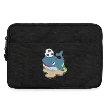 baleine joueur de football football - Sacoche pour ordinateur portable 13 pouces - noir - Devant