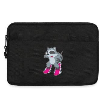 Raccoon Skier Ski - Sacoche pour ordinateur portable 13 pouces - noir - Devant