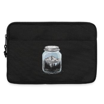 Souvenirs capturés - Paysage de montagne dans un verre - Sacoche pour ordinateur portable 13 pouces - noir - Devant