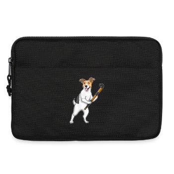 Jack Russel Terrier Feldhockey Feldhockeyschläger - Laptoptasche 13" - Schwarz - Vorne