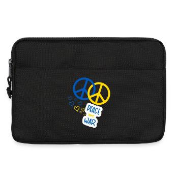 Peace not war (Yellow & Blue) - Laptop bag 13" - black - Front