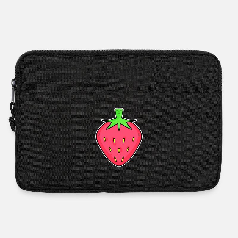 Erdbeere Erdbeeren - Laptoptasche 13" - Schwarz