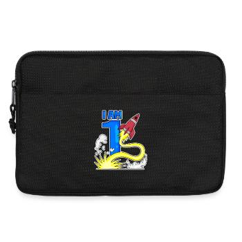 Cadeau d’anniversaire garçon 1 an - Sacoche pour ordinateur portable 13 pouces - noir - Devant