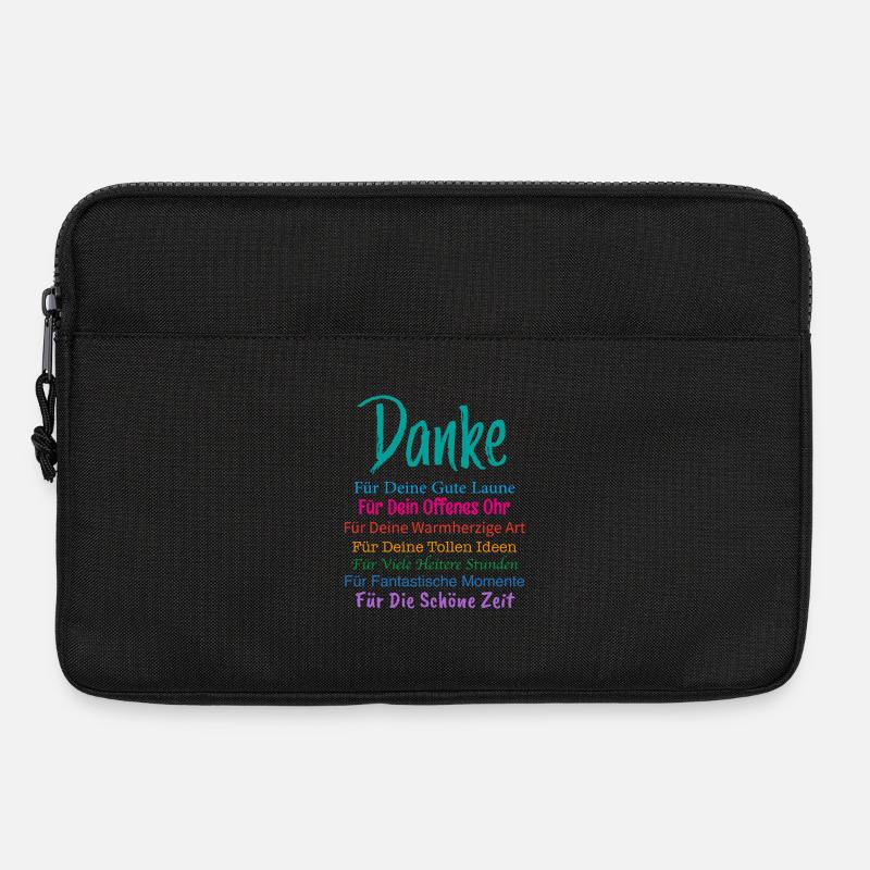 Dankeschon Geschenke Kollegen, Liebe Arbeitkollege - Laptoptasche 13" - Schwarz
