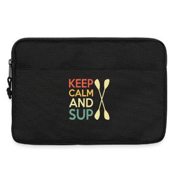 Casual Paddleboard Quote Design - Laptop bag 13" - black - Front