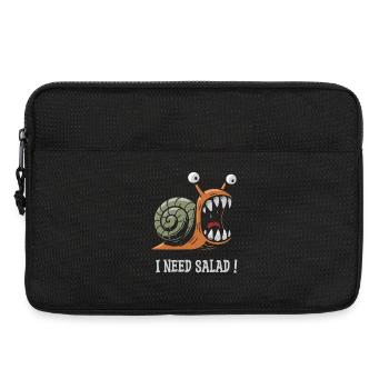 escargot , j'ai besoin de salade ! - Sacoche pour ordinateur portable 13 pouces - noir - Devant