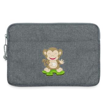 Lettre de singe - Sacoche pour ordinateur portable 13 pouces - gris chiné - Devant