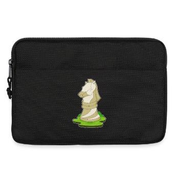 Schachfigur Springer Schach - Laptoptasche 13" - Schwarz - Vorne