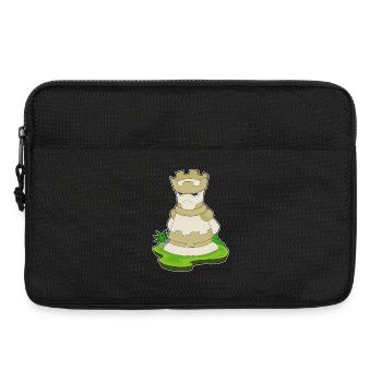 Schachfigur Turm Schach - Laptoptasche 13" - Schwarz - Vorne