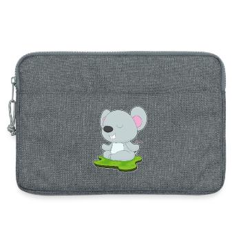 Mouse Yoga Fitness Meditation - Laptop bag 13" - heather grey - Front