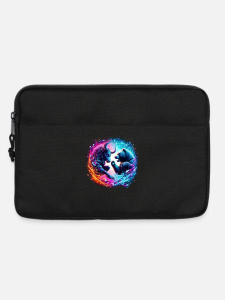 Bulle vs Bär Börsen Kampf - Laptoptasche 13" - Schwarz