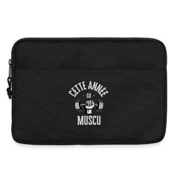 Cette année go muscu - Sacoche pour ordinateur portable 13 pouces - noir - Devant