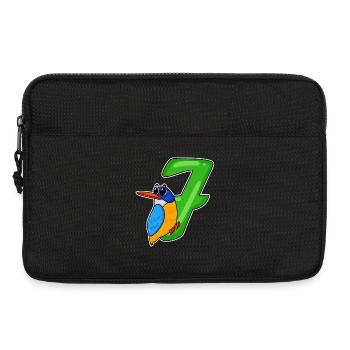 7. Geburtstag Motiv Vogel - 7 jahre alt - Laptoptasche 13" - Schwarz - Vorne