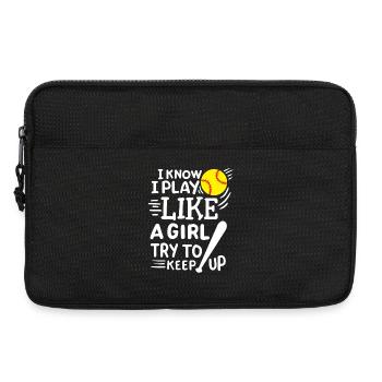 Softball Softball-Spieler - Laptoptasche 13" - Schwarz - Vorne