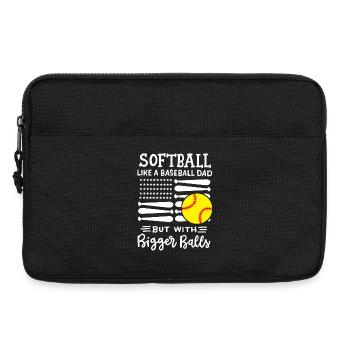 Softball Softball Papa - Laptoptasche 13" - Schwarz - Vorne