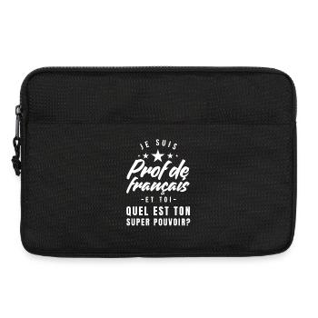 Prof De Français Humor - Sacoche pour ordinateur portable 13 pouces - noir - Devant